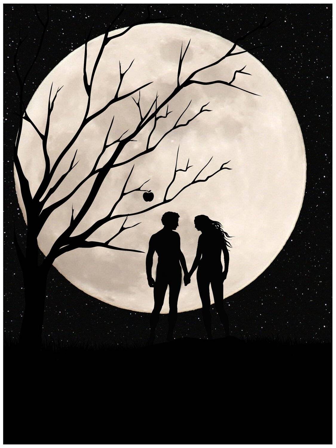 адам, ева, запретный плод, яблоко, луна, Sergii Vidov