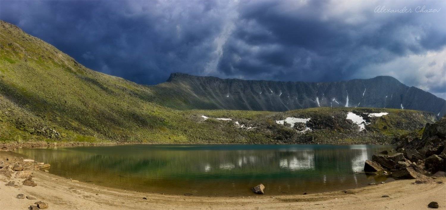 урал, горы, облака, озеро, Александр Чазов