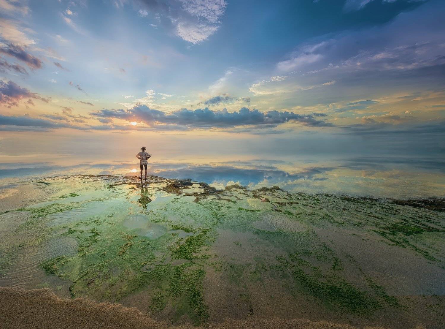 пейзаж,закат,отражение,бали,облака,путешествие,небо,, Валерий Ряснянский