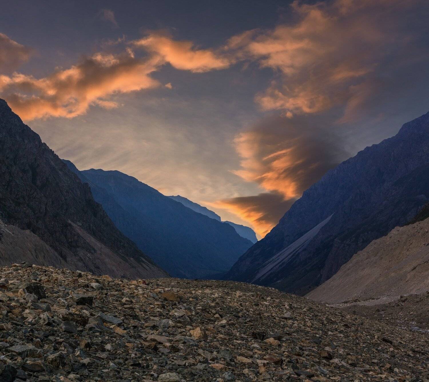 горы, закат, кавказ, Эстелла