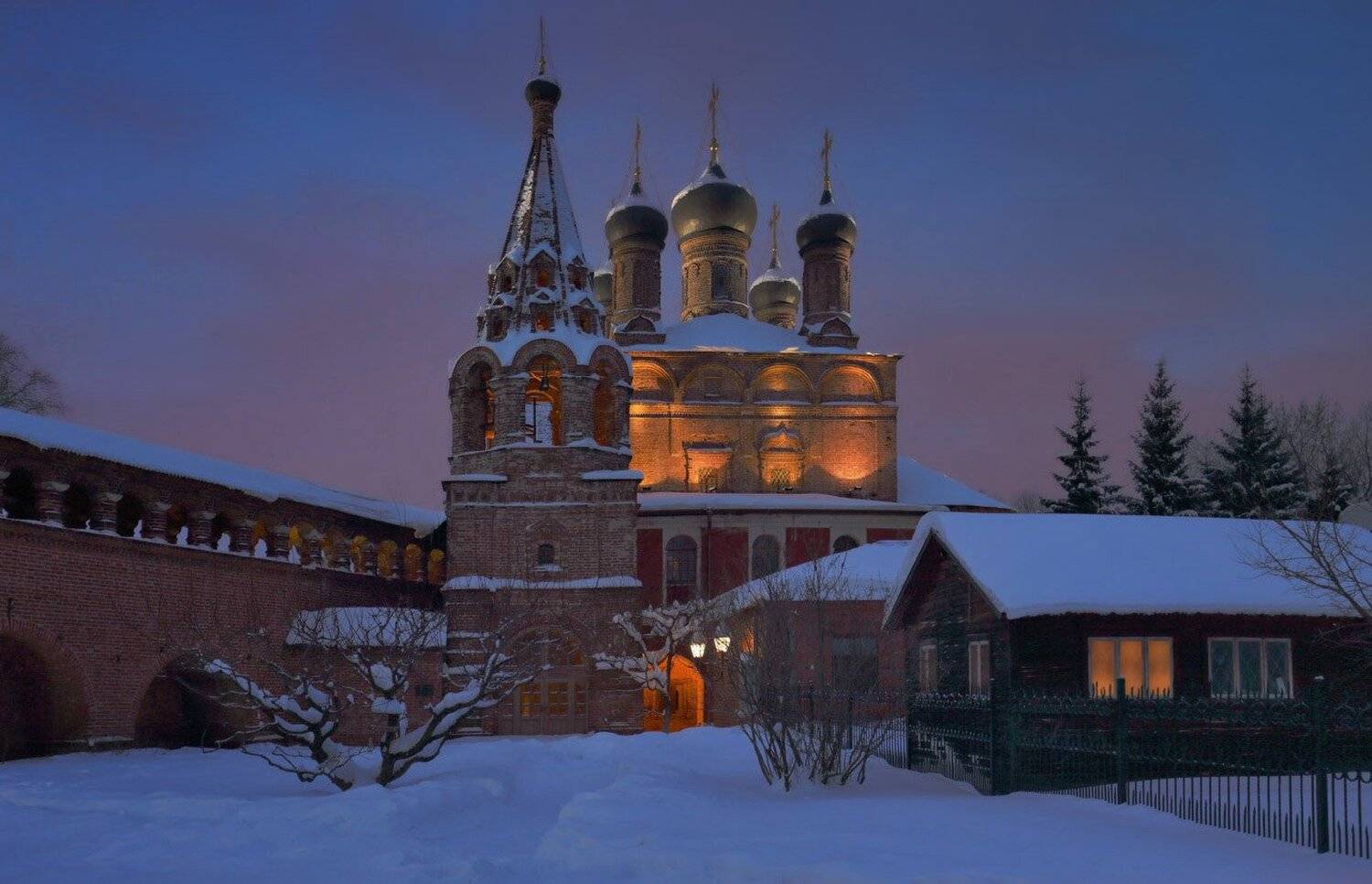 крутицкое подворье, москва, вечер, зима, Виктор Климкин