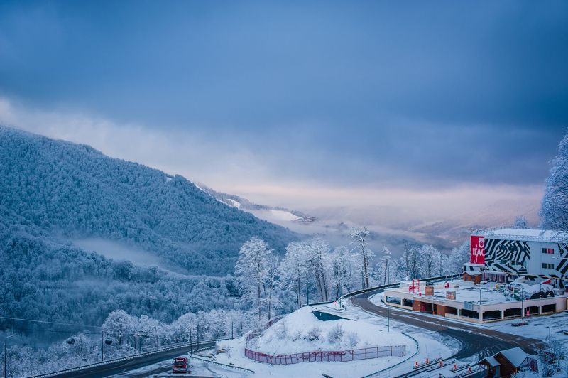 Роза Хутор, утро в марте фото превью