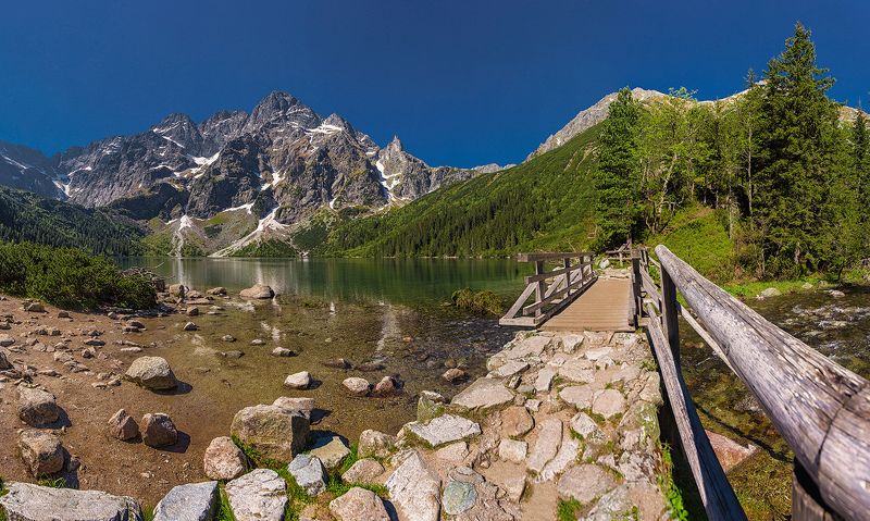 Tatra, eye of the sea, lake, mountains, mountain, Poland, trekking, summer,  Eye of the Sea фото превью