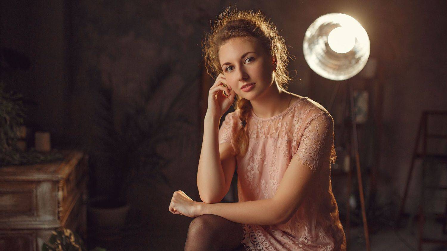 портрет, девушка, студия, свет, Егор Конабевцев