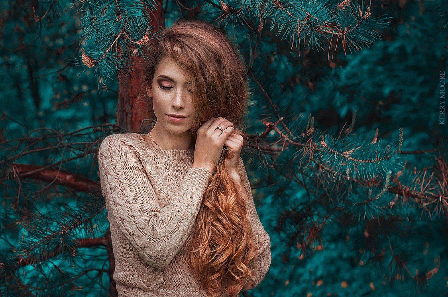 portrait, girl, портрет,style,light, blue,nikon,forest,beautiful,women, Kerry Moore
