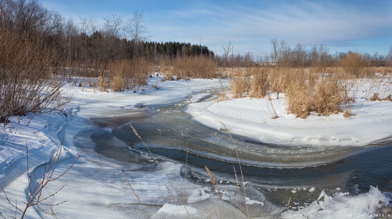 пейзаж, природа, облака, река, путешествия, travel, wildlife, nature, river, clouds, winter, landscape, зима, лед, ice, snow, frozen Зимняя река фото превью