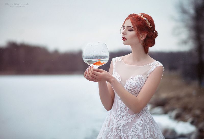 goldfish, ice, snow, winter, fairy tale, princesses, золотая рыбка, лед, снег, зима, сказка, принцеса goldfish фото превью