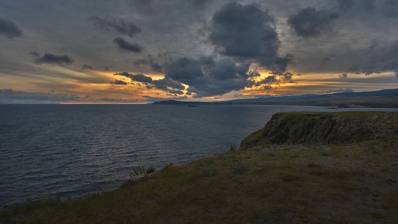 байкал ,ольхон, хмурое утро,baikal, olkhon, gloomy morning, Байкал , утро ... фото превью