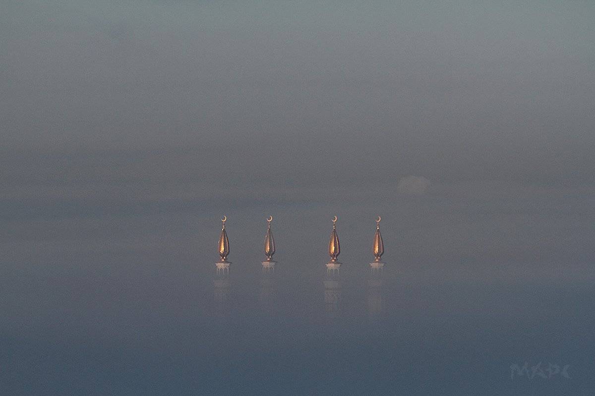 пейзаж туман мечеть, Шангареев Марс