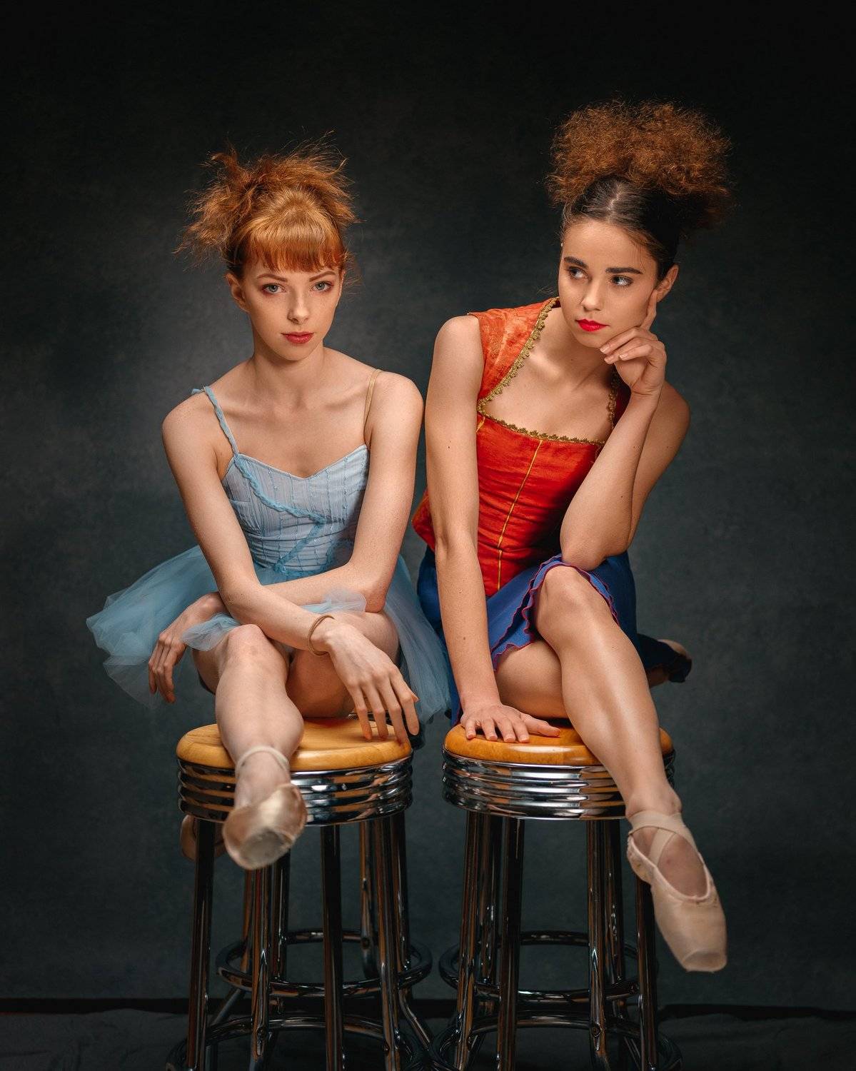 ballet, dancer, portrait, studio, ballerina, redhead, mood, girl, Saulius Ke