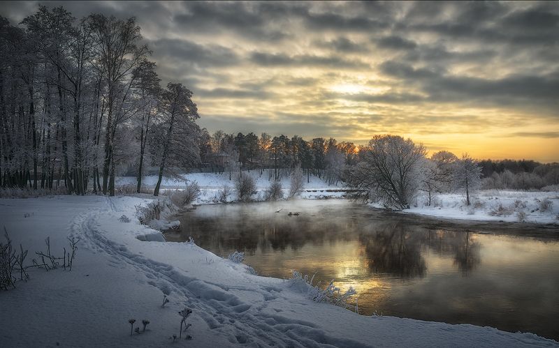 зима река пехорка Зимняя сказка фото превью