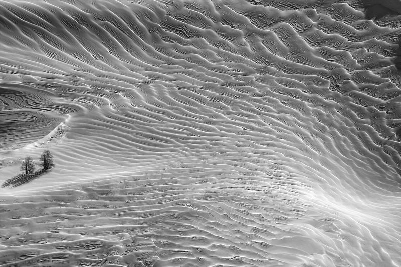 снег, альпы, горы, картина, мазки, ёлка, извилины, объём, горы Картина маслом фото превью