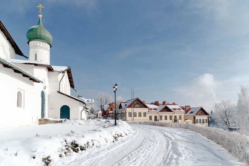пейзаж, город, псков, зима, белая, снег, небо, мороз, россия Зимняя прогулка по Пскову фото превью