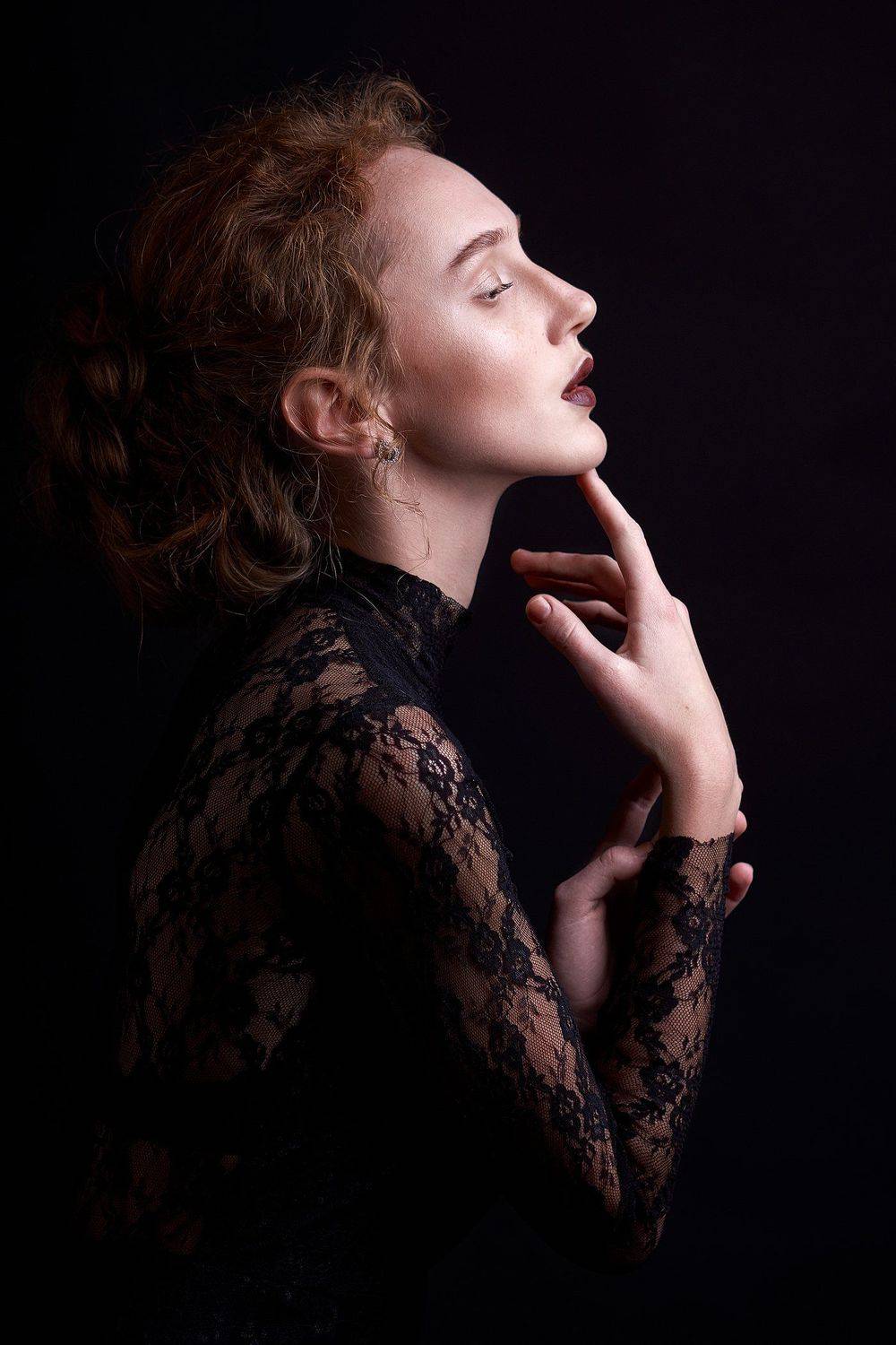 портрет, девушка, portrait, girl, low key, redhead, Наташа Высоцкая