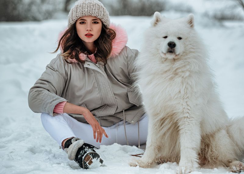 портрет, девушка, пленер, зима Зимняя идиллия... фото превью