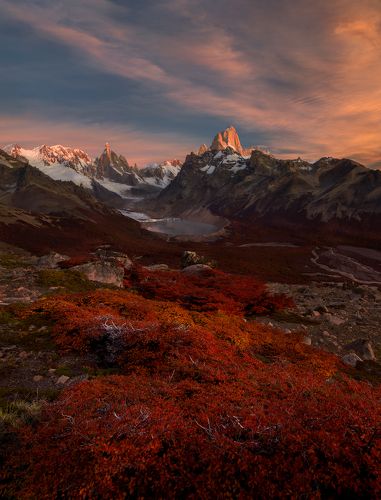 Patagonia in red