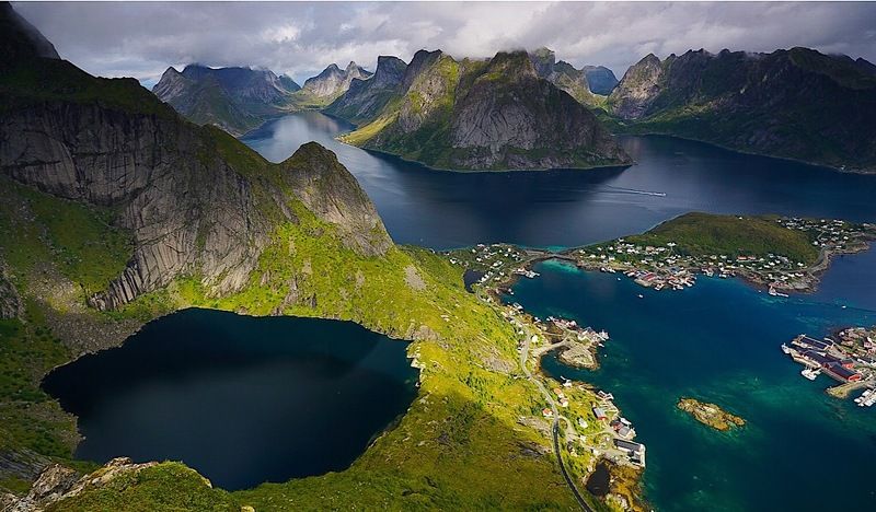 sea, mountains, lofoten, norway, seascape, Reine I фото превью
