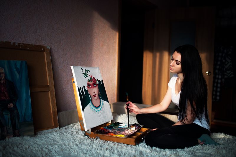 портрет, картина, художник  Художник  фото превью