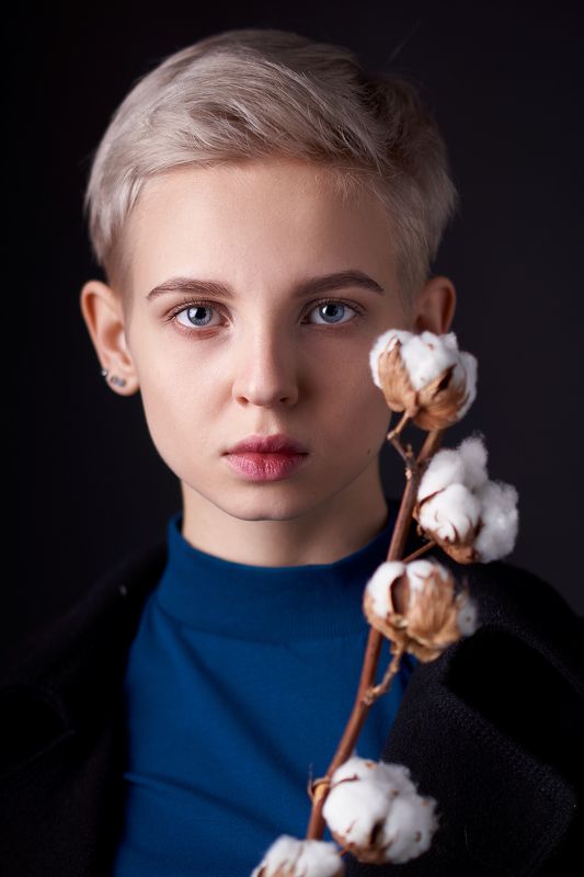 хлопок, девушка, портрет, girl, blue-eyes, girl, portrait, cotton Даша фото превью