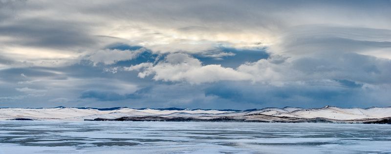Байкал, зима, лёд, пейзаж Зимний Байкал фото превью