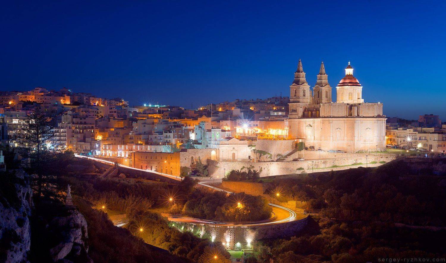 мальта, город, архитектура, ночь, путешествия, malta, city, travel,, Сергей Рыжков