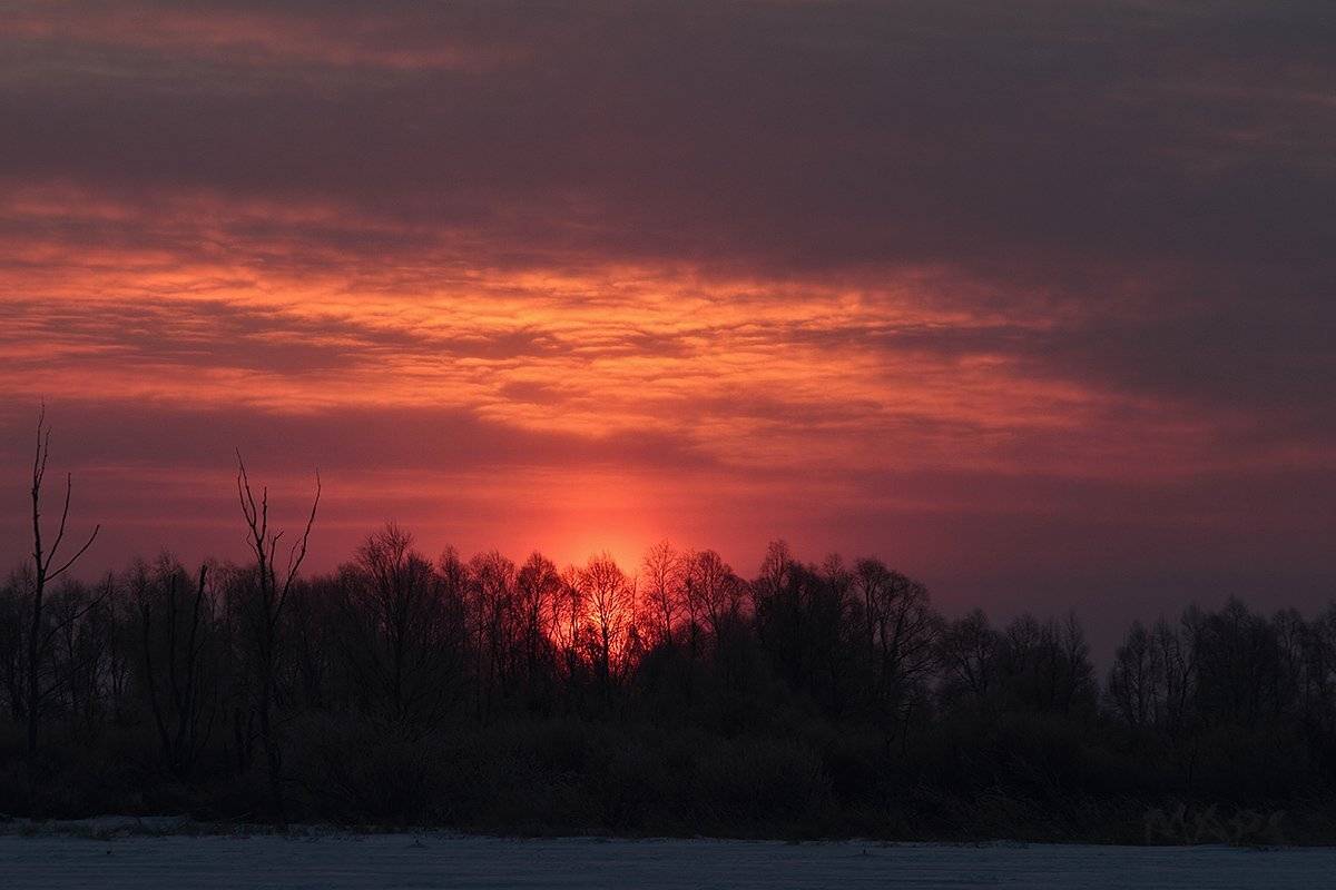 пейзаж зима мороз солнце, Шангареев Марс