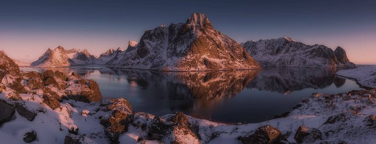 lofoten winter,panorama, Marek Biegalski