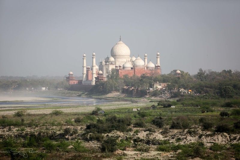 индия, агра, тадж махал, архитектура, памятник, в дымке, rekhov, sergejrekhov  Тадж Махал в дымке фото превью