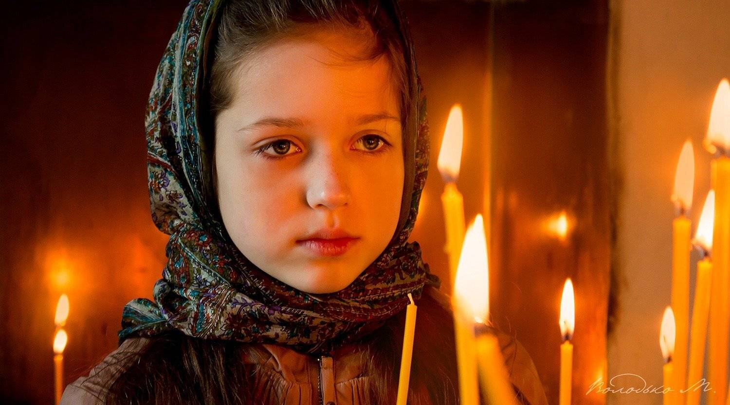вербное,церковь.свеча,девочка,православие,христианство, Марина Володько