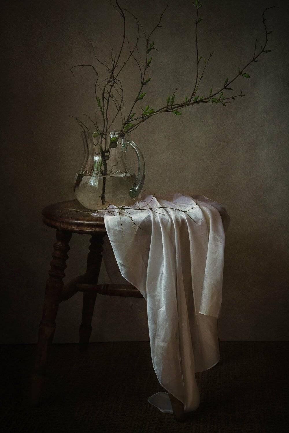 натюрморт, стекло, веточки, Анна Петина