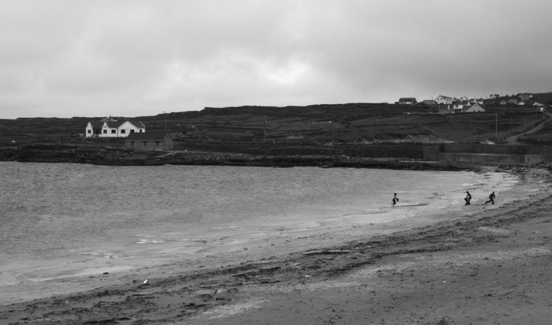 Inishmore, Ireland, Island, Black and white, Monochrome, Atlantic, Ocean  Abandoned фото превью