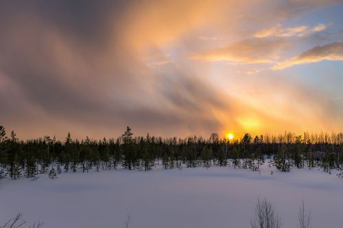 Уходящее солнце