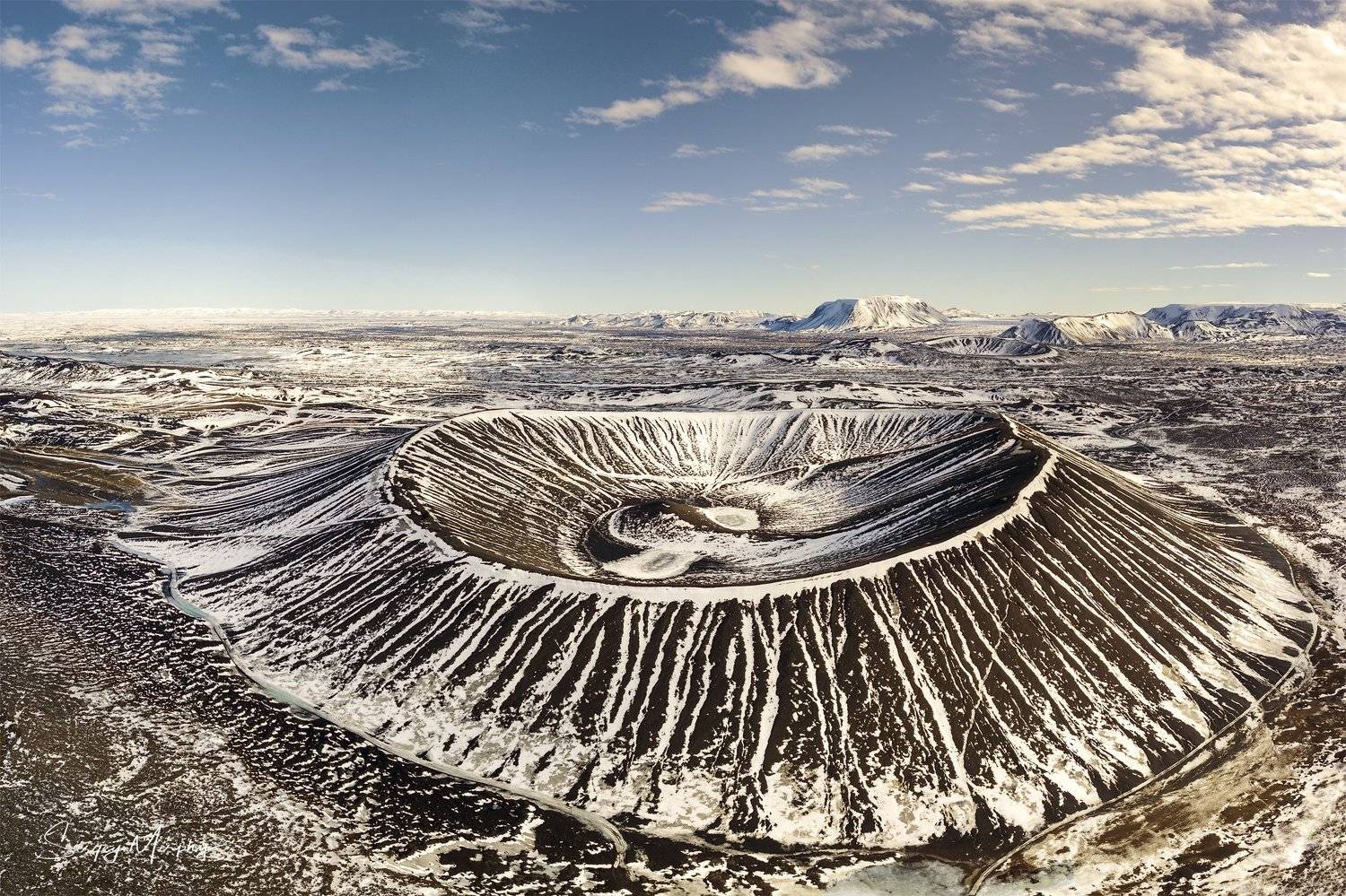 hverfjall, crater, iceland, dji, arial, Sergey Merphy