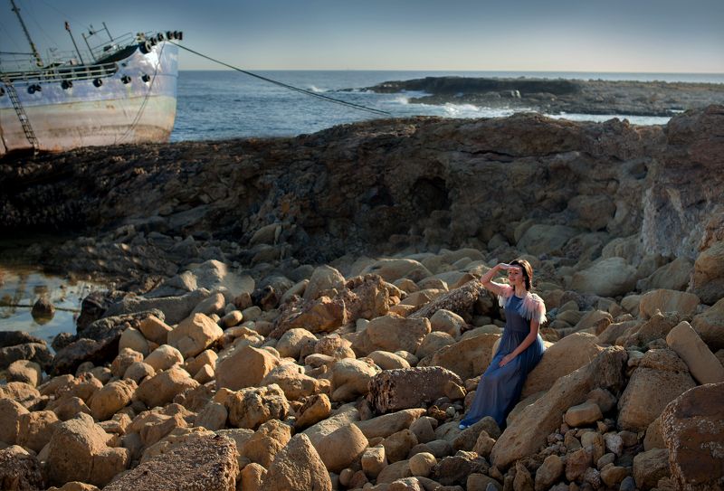 море, мальта, фотосессия на море, портрет, детская фотография, Ассоль фото превью