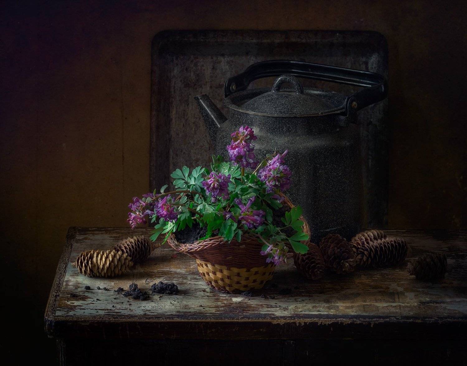 натюрморт,хохлатки,весенние цветы, Елена Рубинская