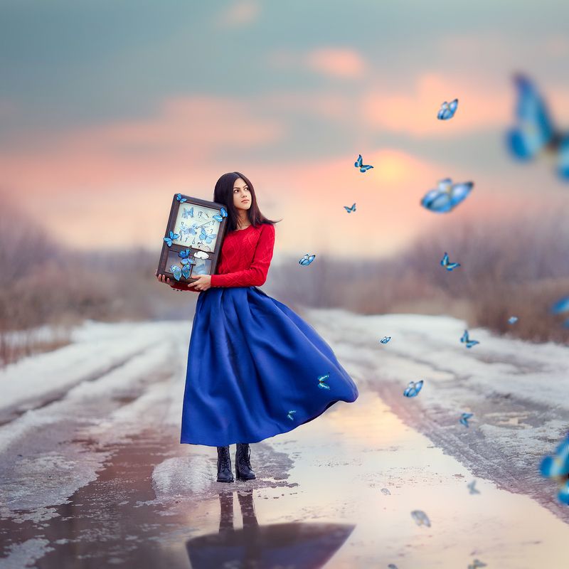 девушка, весна Время весны фото превью