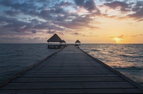 Рассвет на пирсе. Куба, Кайо Гильермо.