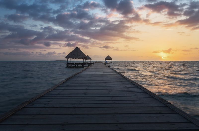 рассвет, пирс, куба, кайо гильермо Рассвет на пирсе. Куба, Кайо Гильермо. фото превью