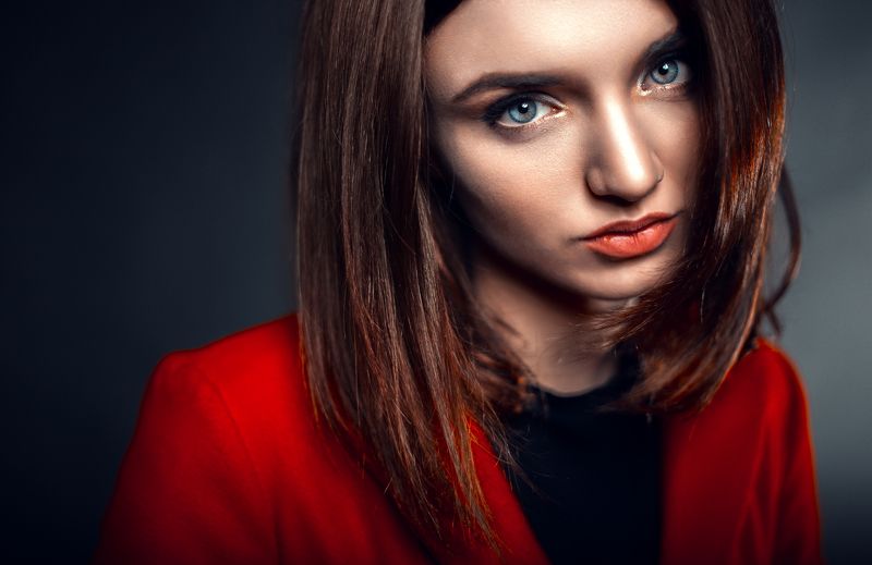 портрет, студия, свет студия, крыпный, лицо  фото превью