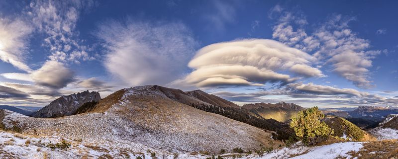 ачешбоки, чёртовы ворота, кавказ, адыгея, скирда, эльбрус. Перед закатом фото превью
