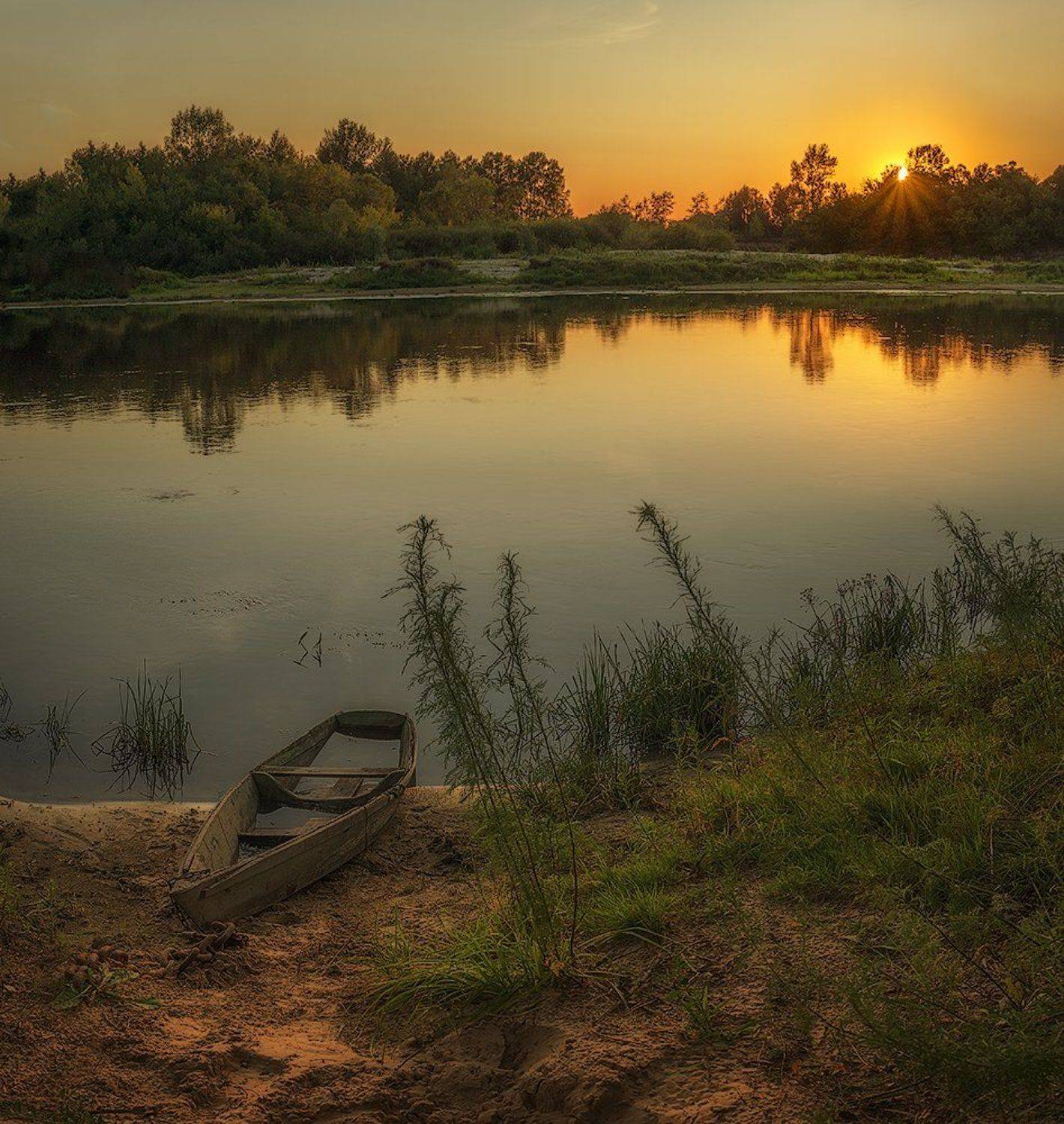 золотые пески беларусь сож река вечер берег облака закат, Евгений Иванюшенко
