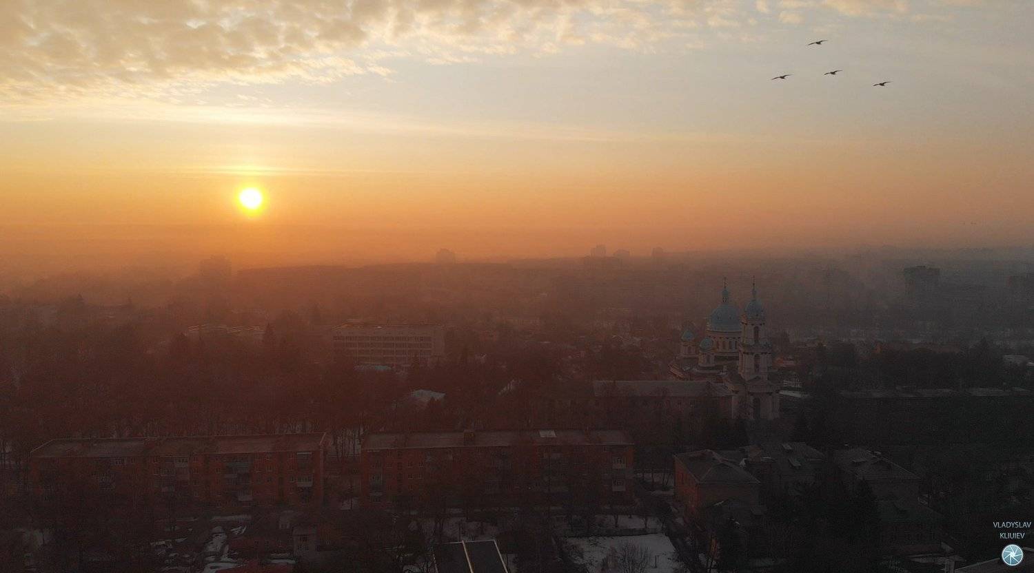 аэросъемка, пейзаж, панорама, Владислав