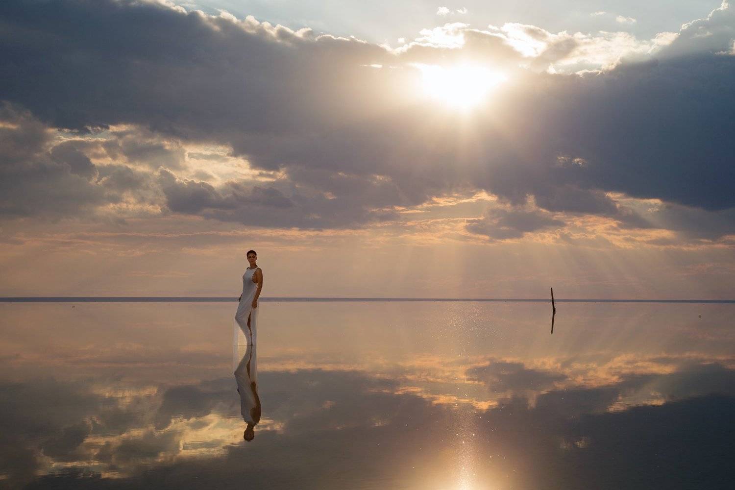 фото , цвет , отражение , небо , солнце , вода , озеро , девушка , эльтон, Федотов Вадим(Vadius)