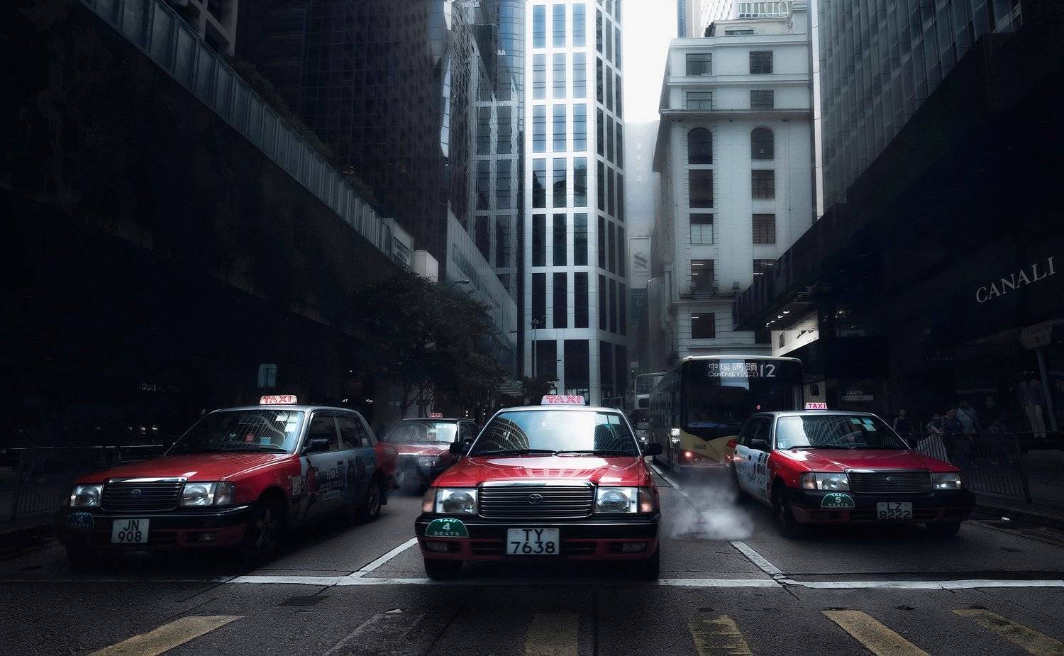 город, архитектура, стрит, такси, гонконг, азия, Алексей Ермаков