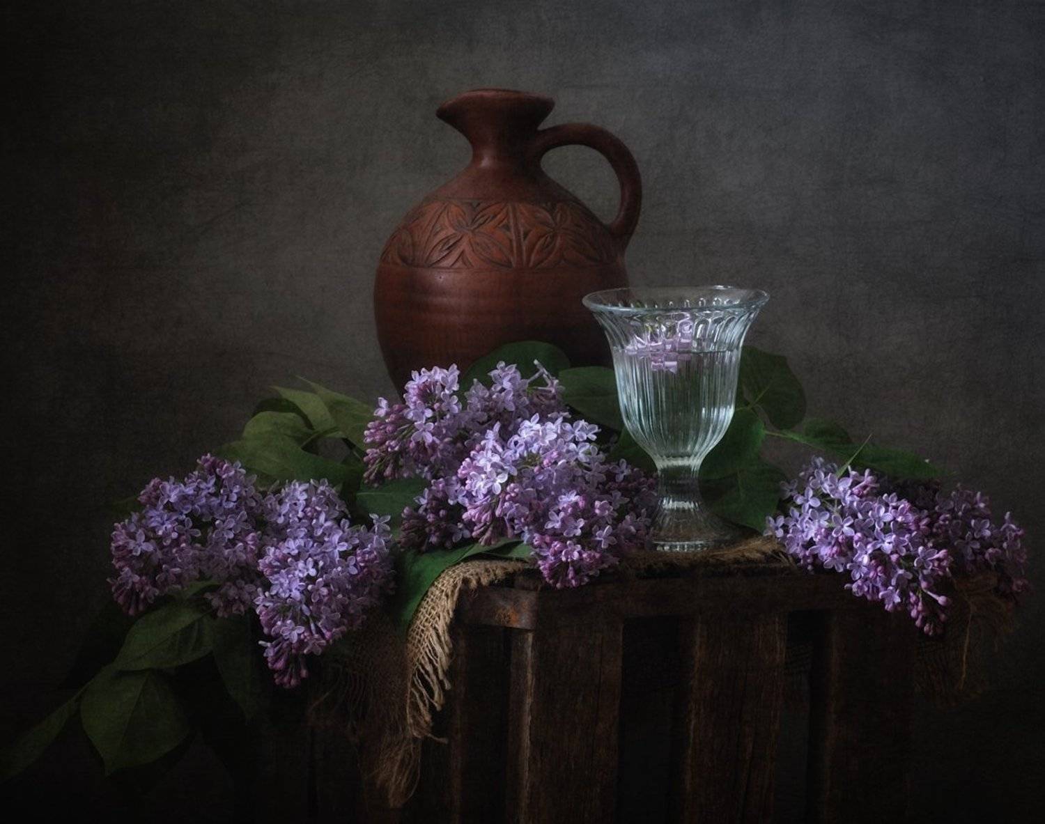 натюрморт,сирень,кувшин, Наталия К