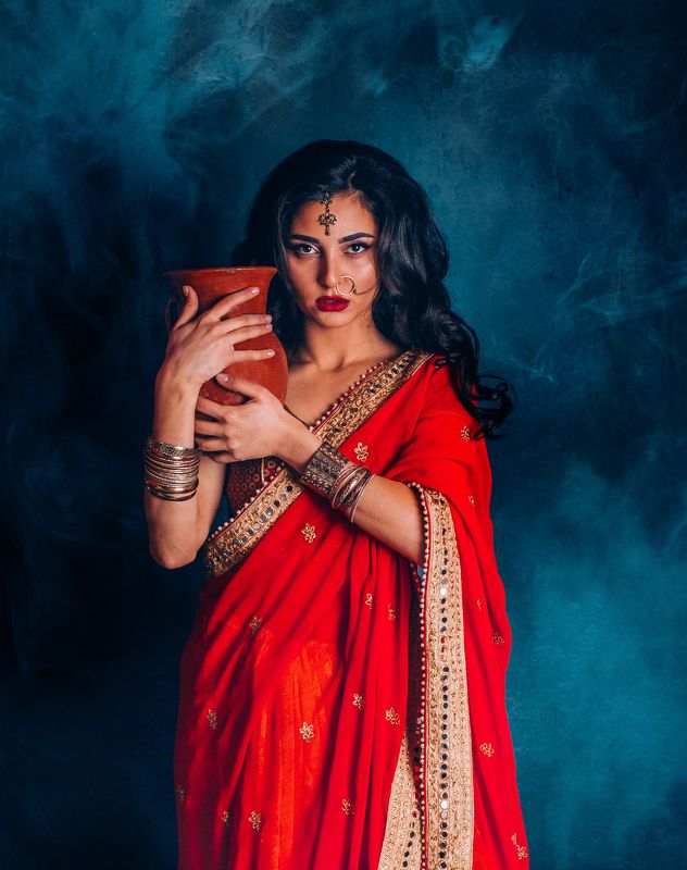 индианка, индия, индуска, сари,, красотка, портрет, брюнетка Индианка фото превью