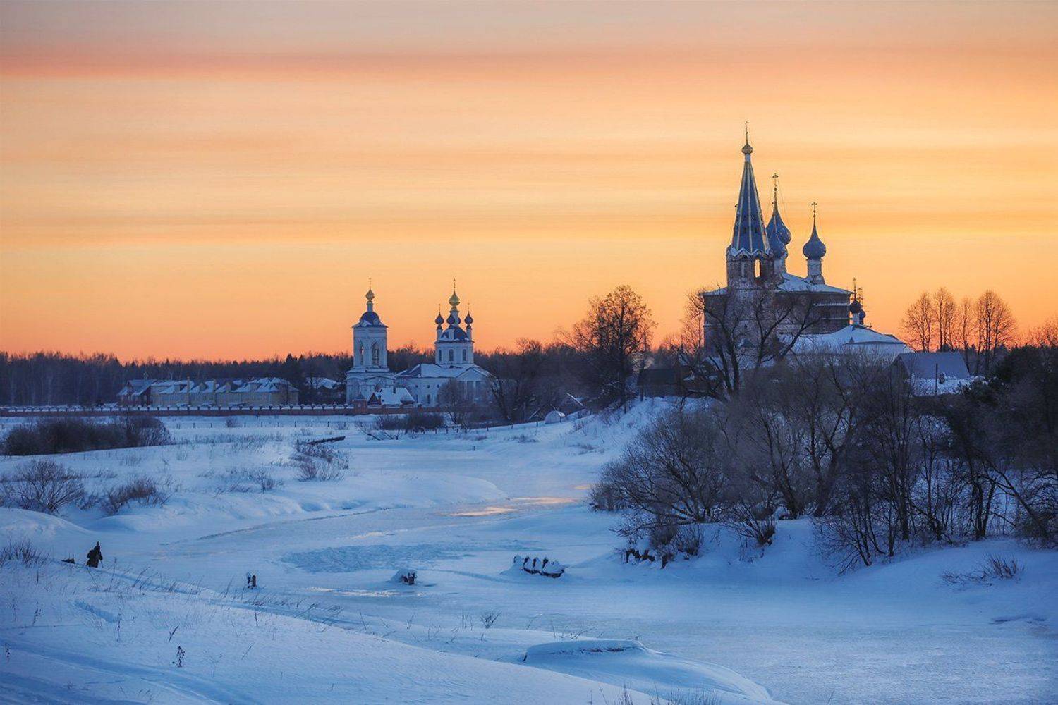 #ивановская область #дунилово #рассвет #провинция #храмы #православная русь, Анна Корсакова
