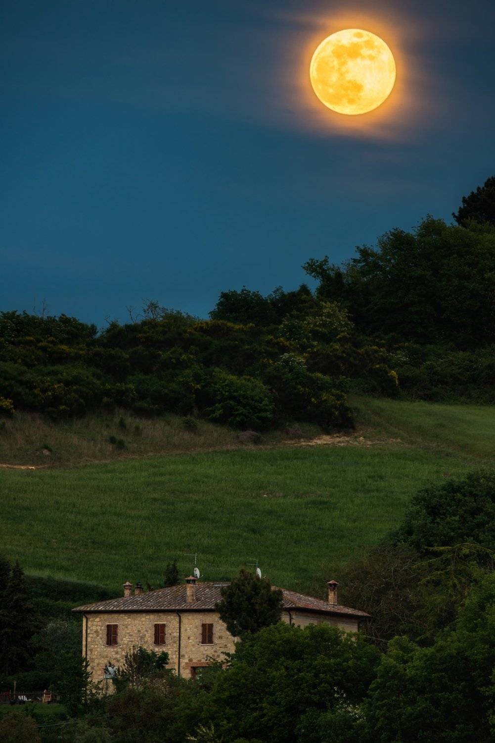 тоскана, ночь, италия, луна, Василий Яковлев