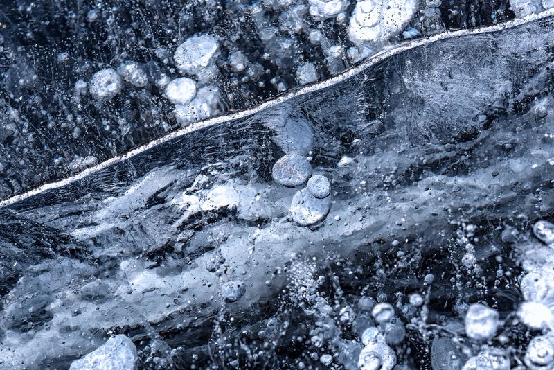 ice, structure, art,nature, frozen, blue Ice crack фото превью