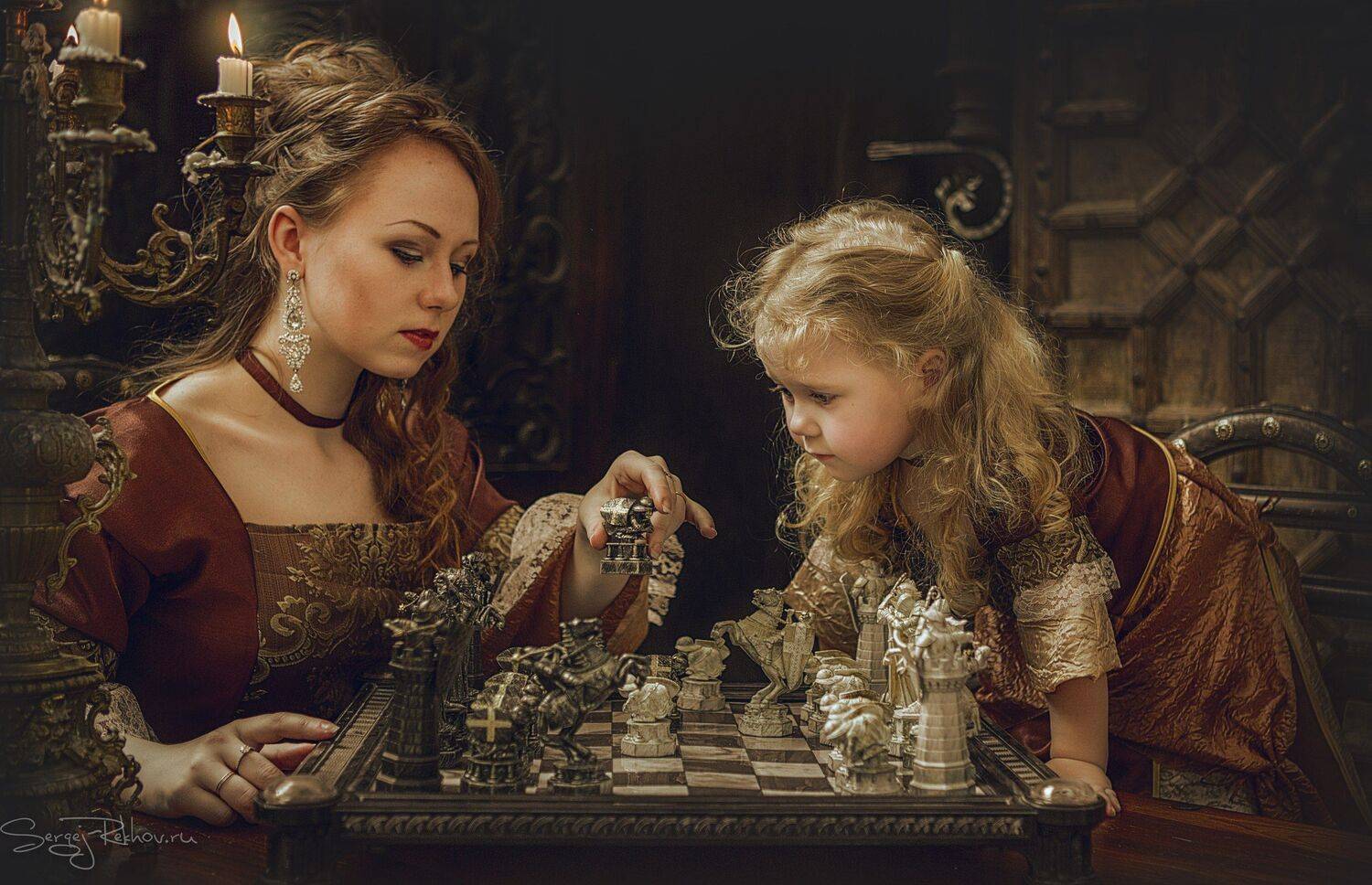 мама, шахматы, дочка, игра, rekhov, Сергей Рехов